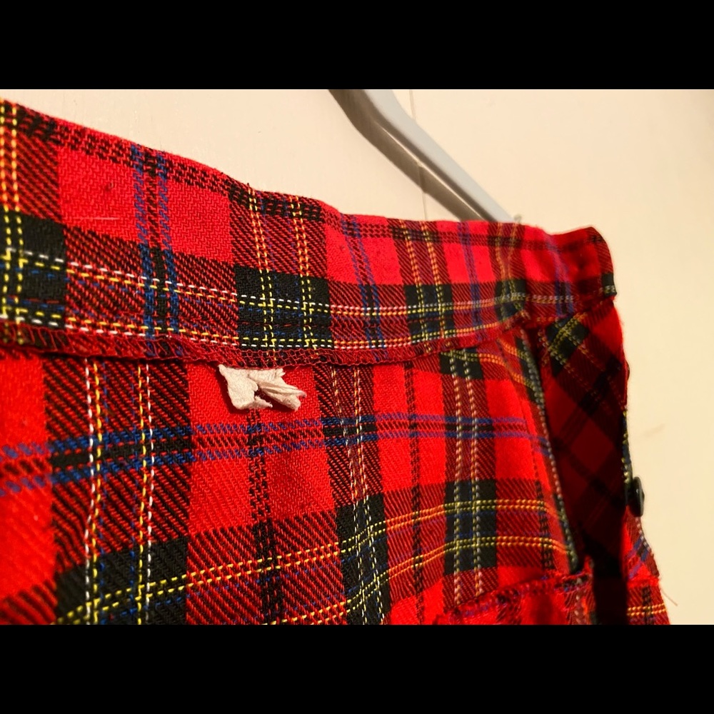 TRUE VINTAGE/Retro Dark Academia Red Plaid/Tartan Skirt - Picture 11 of 11